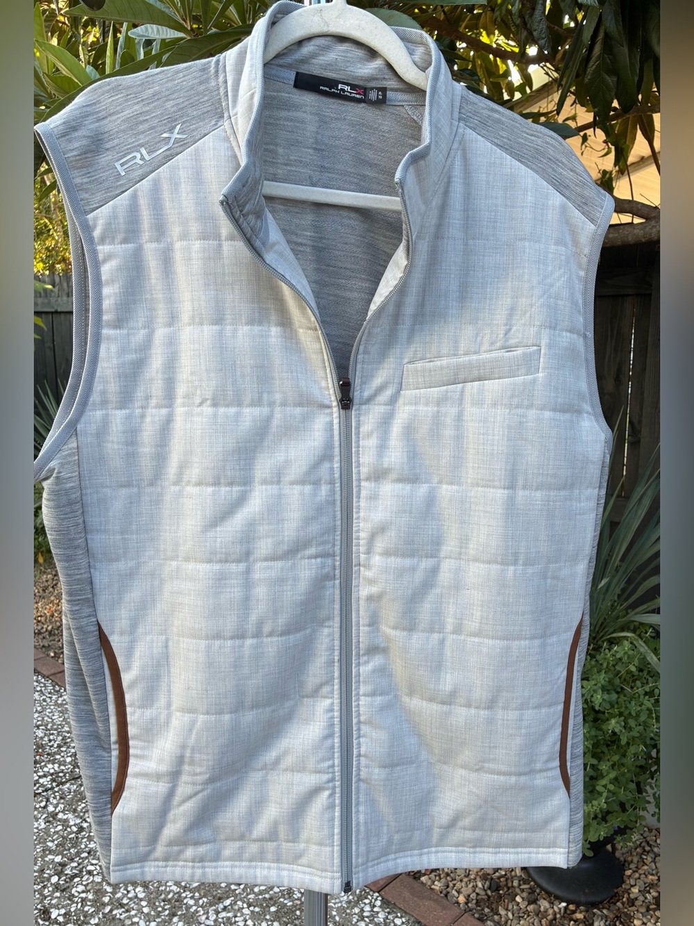 RLX Ralph Lauren Men's Hybrid Quilted Golf Vest - Heather Grey - XL Like New